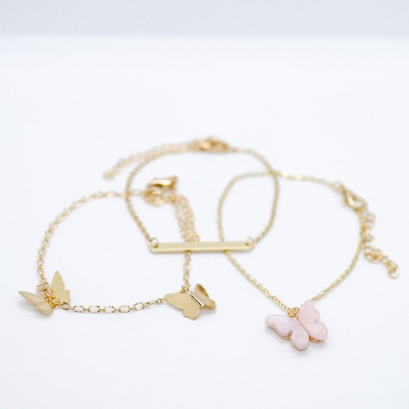 Jewelry - COPY - Multi-layered Butterfly Bracelet Set